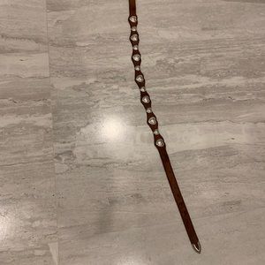 Vintage Leather Western Belt with Heart Detail